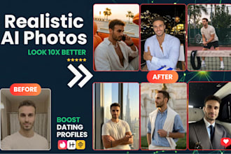 create realistic ai photos for tinder, hinge and dating profile