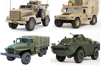 do military vehicle 3d car model armored tank military car mods gta v fivem car