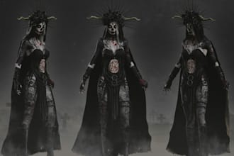 design 3d character,rig to pose,3d game character, unreal engine in ue5, zbrush
