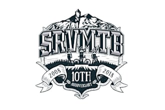 design creative mountain bike team logo