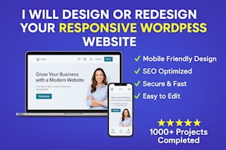 build responsive wordpress website design and web design