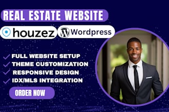 build houzez idx realtor real estate website with property listings on wordpress