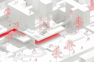 3d model, diagraming, and presentation boards