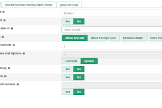 develop linphone asterisk application, auto dialer, sip trunk, did number