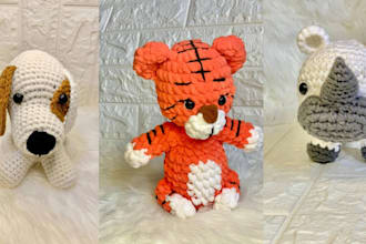 write detailed amigurumi crochet patterns charts and photos for online business