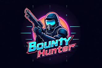 do bounty hunter esport mascot logo design