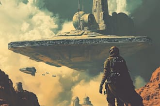 create star wars and sci fi illustration