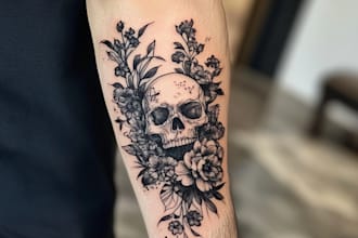 design a floral tattoo for you