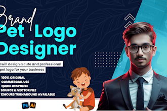 design a custom pet logo, dog grooming , vet clinic, and pet shop, pet, paws