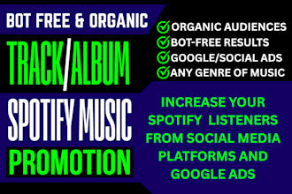 create ads to promote your spotify music, track, and album