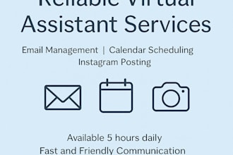 be your reliable virtual assistant for email, scheduling, and instagram posting