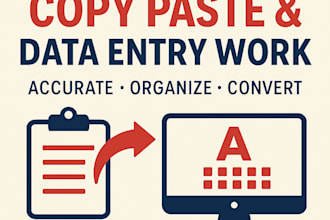 do fast data entry, copy paste, and web research tasks