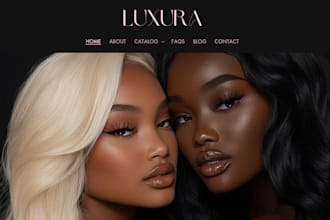 build hair extension shopify store, hair extension beauty website