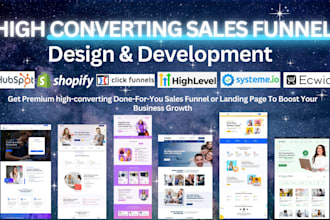 high converting sales funnel hubspot gohighlevel systeme io clickfunnel shopify
