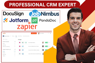 setup docusign form pandadoc jotform procoroe jobnimbus zapier integration