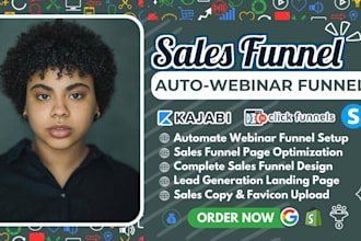 do sales funnel in kajabi, dropfunnels, clickfunnels automated webinar funnel