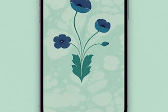 prepare handmade marbling wallpapers for your phone
