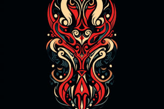 create a profesional tribal tattoo design