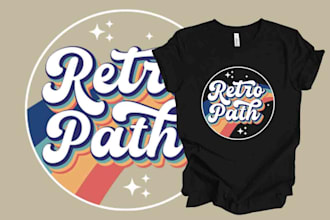 create vintage tshirt, retro graphic, and custom artwork