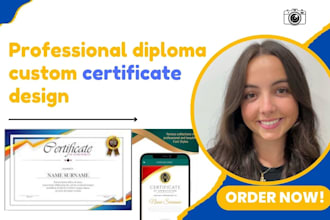 create transcript, ged, high school, diploma, college awards certificate designs