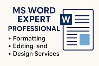 create, edit, and format microsoft word documents professionally