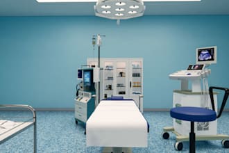 redesign hospital 3d interior,operating room,reception,enscape renderer,pharmacy