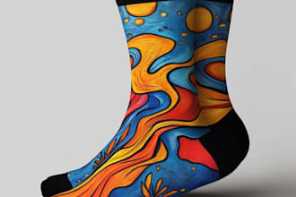 create beautiful socks design