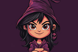 design unique cartoon character or mascot logo
