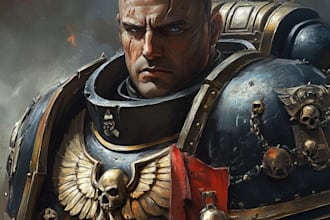 make your warhammer 40k character illustration