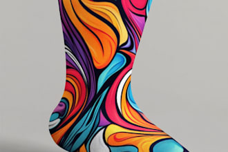 create unique socks design and custom socks design