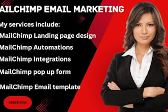 setup mailchimp automations landing page design pop up form integration to store