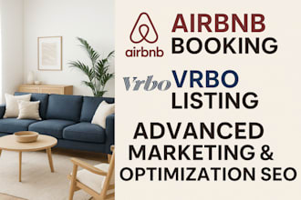 promote airbnb booking, vrbo listing with advance marketing and optimization SEO