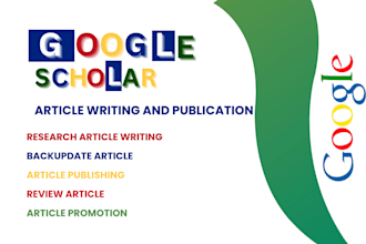 write and publish article in a peer reviewed index google scholar journal