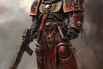draw a character warhammer 40k or anything