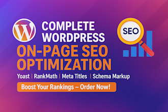 wordpress on page SEO with yoast, rankmath, meta title description schema markup