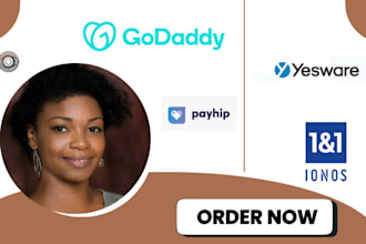 design godaddy website godady airo, payhip, toast website, yesware, vev, ionos