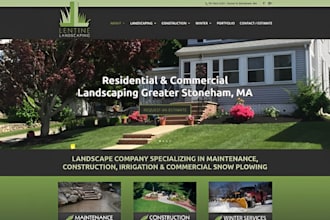 build landscaping, lawn care garden planting snow tree removal service website
