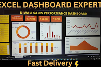 create professional excel dashboard and charts