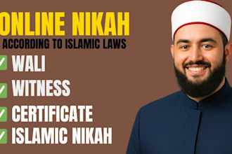be your online nikah imam and lead islam nikah as an official imam