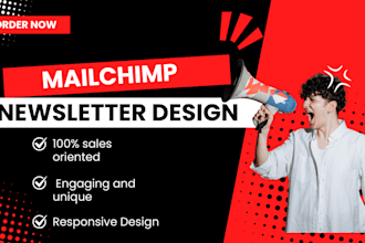 design professional mailchimp newsletter template