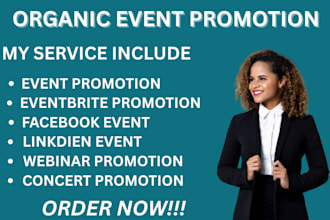event promotion, webinar marketing, show, eventbrite website promotion, concert