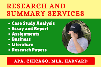 do research report, business, case study analysis, paper writing