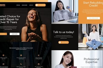 build credit repair website finance website credit repair landing page
