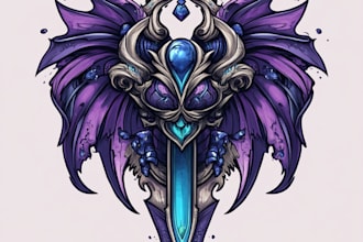 create a fantasy game logo and branding