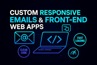make custom response html email template, front end web application