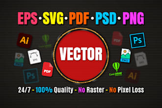 vectorize and redraw your logo or image
