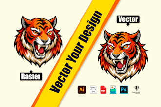 vectorize and redraw your logo or image