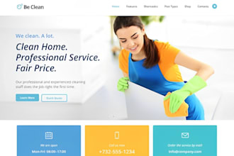 build commercial cleaning website, house cleaning website commercial clean leads