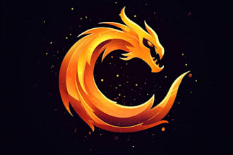 create a fantasy game logo and branding