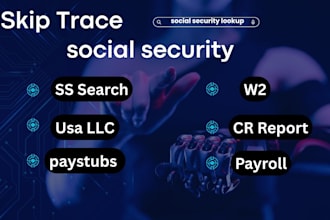skip tracing and investigate social security card ,ss card and ss search